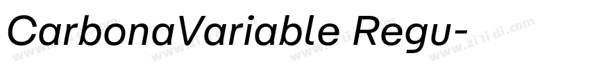 CarbonaVariable Regu字体转换